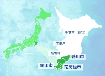 日本と千葉の地図